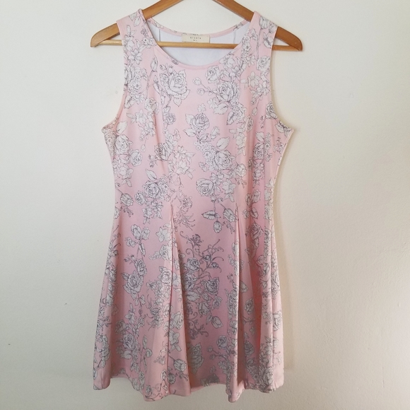 ModCloth Pink Floral Cocktail Dress Size Large - Picture 4 of 4